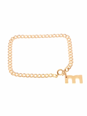 Złota bransoletka z grubego łańcuszka minimalistyczna biżuteria moie