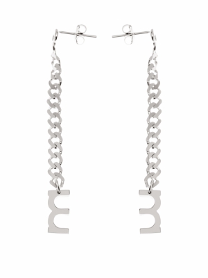 Srebrne kolczyki z łańcuszkiem minimalistyczna biżuteria moie