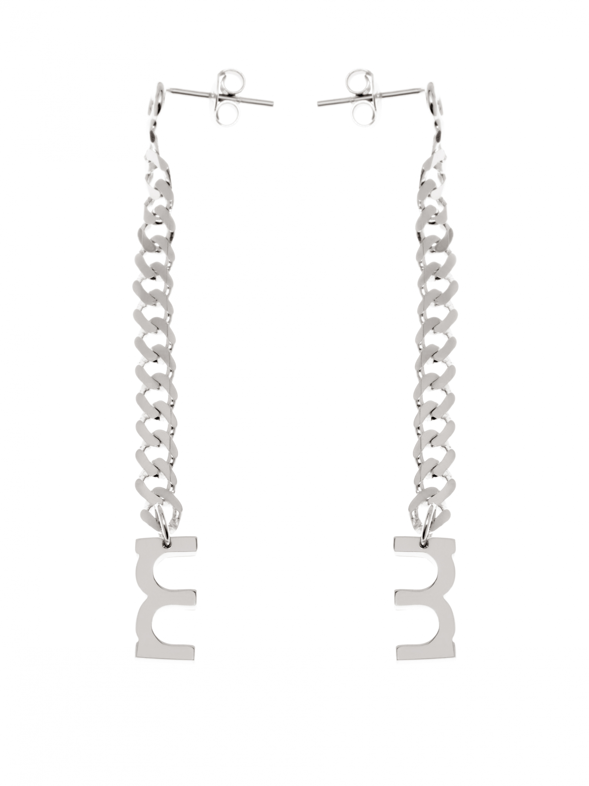 Srebrne kolczyki z łańcuszkiem minimalistyczna biżuteria moie
