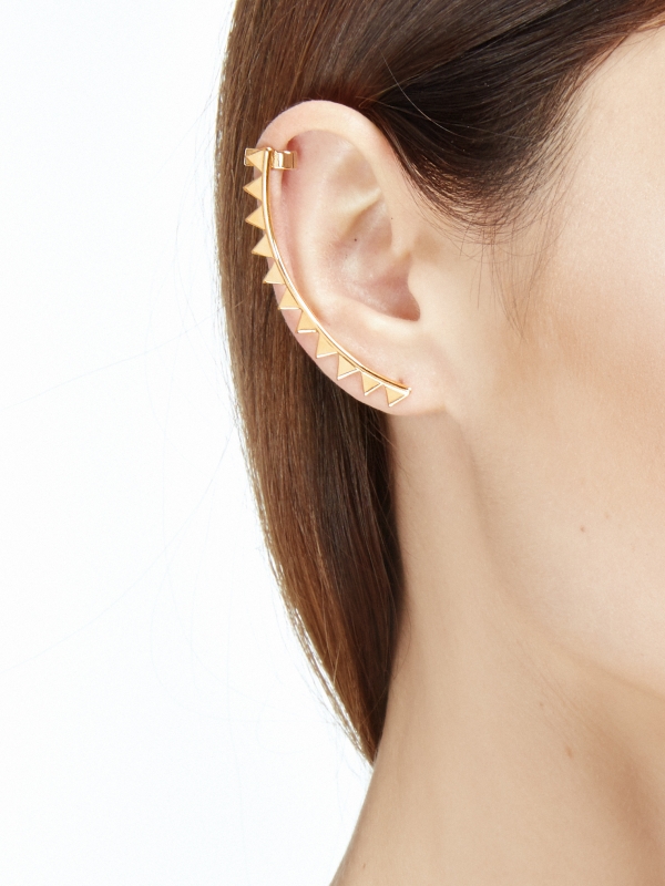złota nausznica na całe ucho minimalistyczna biżuteria moie