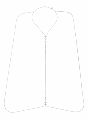 moie Srebrny naszyjnik body chain minimalistyczna biżuteria moie