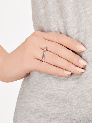 MOIE Srebrny prosty pierścionek minimalistyczna biżuteria moie