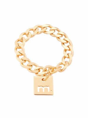 Złoty pierścionek łańcuszek me1 gold złoto minimalistyczna biżuteria moie