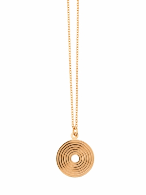 Łańcuszek z medalionem naszyjnik re3 gold złoto minimalistyczna biżuteria moie