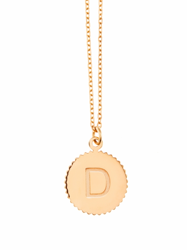 naszyjnik literka re1 gold złoto minimalistyczna biżuteria moie