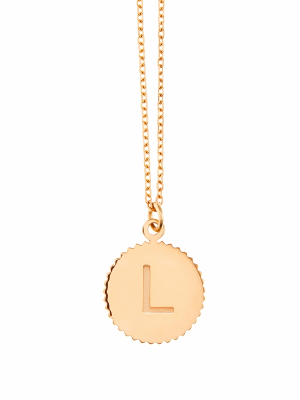 naszyjnik literka re1 gold złoto minimalistyczna biżuteria moie