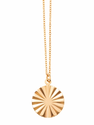 Łańcuszek z geometryczną zawieszką re4 gold złoto minimalistyczna biżuteria moie