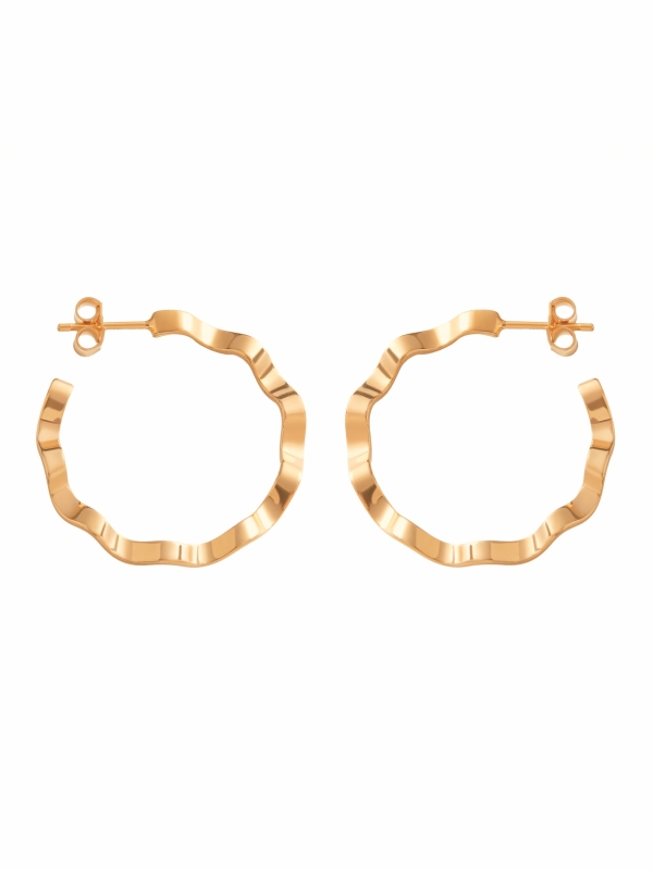 złote kolczyki kółka złoto minimalistyczna biżuteria Moie